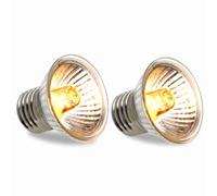 Lampadina di Riscaldamento per Rettili E27, 75W Lampada di Calore per Tartarughe UVA UVB E27 Dimmerabile, Lampada Riscaldante per Tartarughe, Acquario, Habitat per Animali Domestici, AC 230V, 2 pezzi
