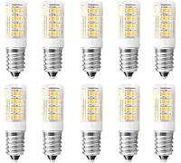 Lampadina E14 LED bianca calda, 5W 3000K lampada LED 500LM, lampadina E14 sostituisce 50W lampade alogene, lampada frigorifero non dimmerabile, lampadina a LED per lampade da parete Hood, 10 pezzi