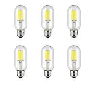 Lampadina E27 T45 LED Edison 6W Bianco freddo 6500K 60W Ricambio a incandescenza Lampadina decorativa LED vintage E27 Lampadina a filamento tubolare trasparente T45 (confezione da 6, non dimmerabile)