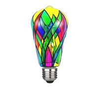 Lampadina Edison | Lampadini a LED da 5 pollici illuminazione ' | Colore in che cambia lampadina elegante design di vetrate elegante con base E26 per un bagliore ambientale rilassante