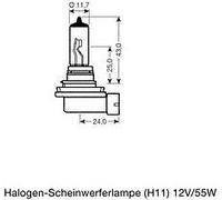 2x OSRAM H11 12V 55W PGj19-2 Night Breaker Unlimited + 110