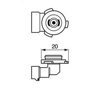 Lampadina, fendinebbia anteriore per BOSCH 1 987 302 083 VW ROUTAN 4 2008-201