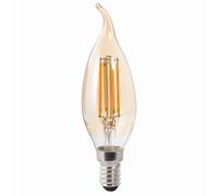 Lampadina filam. LED, E14, 400 lm remp. 35 W, bgie cp sfiato, ambra, blc chd
