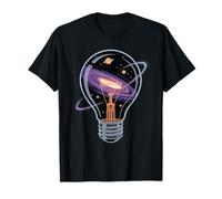Lampadina Galassia Idea Spazio Creatività Universo Simbolico Maglietta