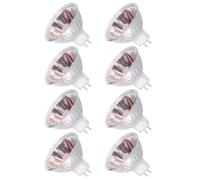 Lampadina GU5,3 12V Alogena 20W, 8 Pezzi Lampadine Alogena Faretto MR16, Faretti Alogeni 320LM Bianco Caldo, per Llluminazione da Lncasso e Llluminazione D’accento