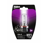 Lampadina H11 Alogeno 55 W 12 V - PGJ19-2 Blister 1 pz Valeo serie Life x2