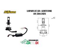 Lampadina H7 LED + Alimentatore 16w /2200 Lumens Con Ventola Universale