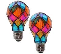 Lampadina In Vetro Colorato 2 Pezzi E26 4W 120V LED per Illuminazione Roman5415