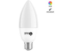 Lampadina intelligente BrainLight LED, filettatura E14, 5,5 W, con telecomando, dimmerabile
