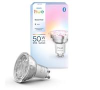 Philips Hue Essential Faretto spot Smart LED GU10, White and color ambiance, 4,7 W, 2.200 K-6.500 K, 345 lumen, intensità regolabile, compatibile con Alexa, Google Assistant e Apple Home, conf. da 1