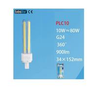 LAMPADINA LAMPADA LED G24 PLC10 10W 360° 900 LUMEN EXTRASTAR LUCE FREDDA