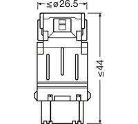 OSRAM LEDriving SL, P27/7W, Amber, Double Blister (2 lamps), LED Retrofit, offroad use only