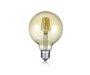 LAMPADINA LED 6W · 660lm, 2700K WIRE GLOBO AMBRATA D. 18CM X H. 32CM