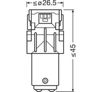 OSRAM LEDrivin SL 7528DRP-2BL ~P21/5W BAY15d 12V 1,4W
