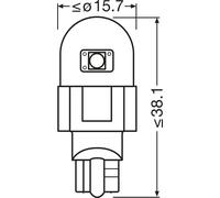 OSRAM LEDriving SL, W16W Rossa, Rossa, Double Blister (2 lamps), LED Retrofit, offroad use only