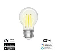 Lampadina Led a Filamento Smart G45 E27 4,5W WiFi CCT luce regolabile e dimmerabile Aigostar