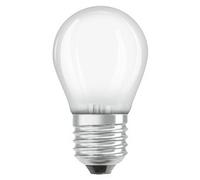 Osram LED Star Classic dalla classica forma mini sferica, 5,5 W / 806 lm, luce bianca fredda (4000 K), CRI 80, realizzata in vetro smerigliato senza piombo, attacco E27, IP20, EEK D, diametro 45 mm.