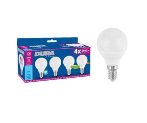 Lampadina Led a sfera Duralamp 5W attacco E14 6400K 4 pezzi CP45C-4