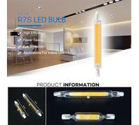 Lampadina led alta luminosità R7S LUCE 78/118/189mm 5W 10W 15W 20W 30W tubo