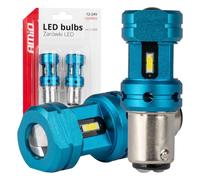 Lampadina LED AMIO 1157 BAY15D P21/5W CANBUS bianca 12/24V