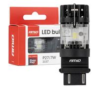Lampadina LED auto AMiO LumiTec 3157 P27/7W Full Canbus 12V bianca 1 pz