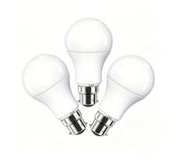 Lampadina LED B22 a baionetta 9W equivalente 90W 3 temperature di colore Anti-sfarfallio Risparmio energetico per Soggiorno Camera da letto Cucina Non dimmerabile(Cool white 6500K,3 Pack)