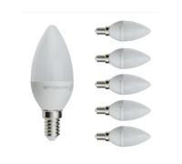 Lampadina LED Candela E14 5.5 Watt Resa 40Watt Risparmio Energetico 2700K Pezzi 6