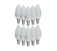 Lampadina LED Candela E14 5.5 Watt Resa 40Watt Risparmio Energetico 4500K Pezzi 10