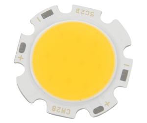 Lampadina LED COB rotonda super luminosa da 5 W, bianco caldo, DC15-17 V