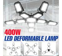 Lampadina LED da 400 W E27/E26 Lampada da garage AC 220 V Faretti Plafoniera pieghevole deformabile 110 V per magazzino domestico Officina Seminterrato