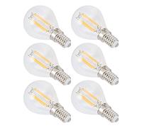 Lampadina LED Dimmerabile a Luce Calda Vintage con Base E14 in Vetro Trasparente 6W 220V per Lampadari Applique da Parete, Decorazioni Ornamentali