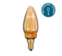LAMPADINA LED E14 2W AMBRA A CANDELA CON INCISIONI LASER VT-2152-LED217472 V-TAC