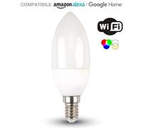 LAMPADINA LED E14 4,8W RGB + BIANCO 3IN1 COMPATIBILE AMAZON ALEXA E GOOGLE HOM VT-5114-LED212754 V-TAC