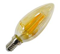 V-TAC Lampadina LED E14 4W Candela Filamento Ambrato 2200K