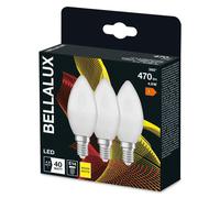 BELLALUX Lampada a LED, E14-base ottica opaca ,Bianco caldo (2700K), 470 Lumen, sostituzione delle lampade 40W, non dimmerabile, 3-Confezione