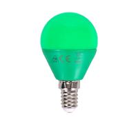 lampadina led luce verde a5 g45 4w attacco e14 - grande angolo 230 misura d45h80mm equivalente a 30w ad incadescenza