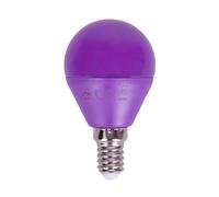 lampadina led luce viola a5 g45 4w attacco e14 - grande angolo 230 misura d45h80mm equivalente a 30w ad incadescenza