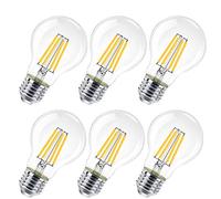 Lampadina LED E27,8W (equivalenti a 80W), 800 lumen,Trasparente luce calda- Pacco da 6