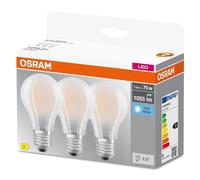Lampadina LED E27 a goccia fil. Osram 1055 lm bianco neutro 3 pz Bianco neutro