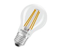 OSRAM LED Classic Lampada LED con filamento nella forma classica della lampadina, filamento in vetro trasparente, 3,8 W, attacco E27 806 lm per illuminazione generale.