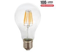 V-TAC Lampadina LED a Filamento con Attacco E27 10W (Equivalenti a 75W) A60-1055 Lumen - Lampadine LED Massima Efficienza e Risparmio Energetico - 6500K Luce Bianca Fredda