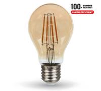 V-TAC Lampadina LED E27 12W 110LM/W A70 Filamento Ambrato 2200K