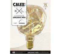 Lampadina LED E27 - CALEX - G125 NEO ORGANIC - Filamento flessibile - 4 W - 75 lm - 1800 K - Dimmerabile - Champagne