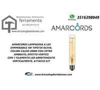 LAMPADINA LED, E27, SILURO T28, VETRO AMBRATO, 4W, 130 LM, COLORE CALDO 2000K, F