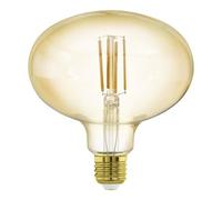 Eglo Lampadina a LED E27. dimmerabile, color ambra, vintage, diametro 14 cm, per illuminazione retrò, 4 Watt (equivalente a 35 Watt), 400 lm, E27. luce bianca calda, 2200 K, lampadina Edison R140