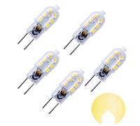 Lampadina LED G6.35 3W AC/DC12 V bianco caldo 3000K attacco lampada YW luce lampadina 360 gradi attacco bispina come 30W per lampada da scrivania illuminazione paesaggio (5 pezzi non dimmerabile)
