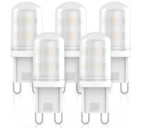 Lampadina LED G9 2W di ricambio per lampadina alogena G9 20W, LED bianco luce diurna 4000K, AC 220V-240V G9 lampadina, CRI 85+, senza sfarfallio, angolo di 360 gradi, non dimmerabile, confezione da 5