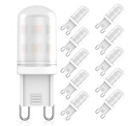 Lampadina LED G9 2W di ricambio per lampadina alogena G9 25W 20W, G9 LED bianco caldo 2700K, AC 230V, CRI 85+, senza sfarfallio, angolo di 360 gradi, non dimmerabile, confezione da 10
