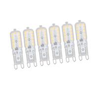 Lampadina LED G9 da 5 W Dissipazione Rapida del Calore Lampadina 22 LED per Applique da Parete 6 Pezzi Angolo di Illuminazione a 360 Gradi PC 2,4x0,6 Pollici (luce bianca 220-240v)