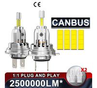 Lampadina LED H1 400W 2500000LM Canbus 6000K Bianca 360° Turbo Ventilata x2